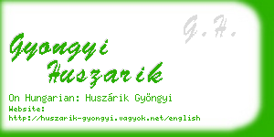 gyongyi huszarik business card