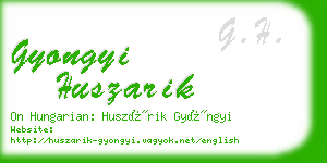 gyongyi huszarik business card